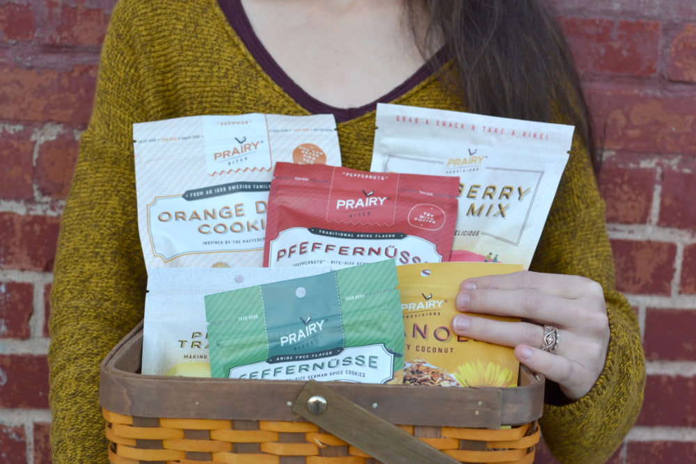 Prairy products in a basket