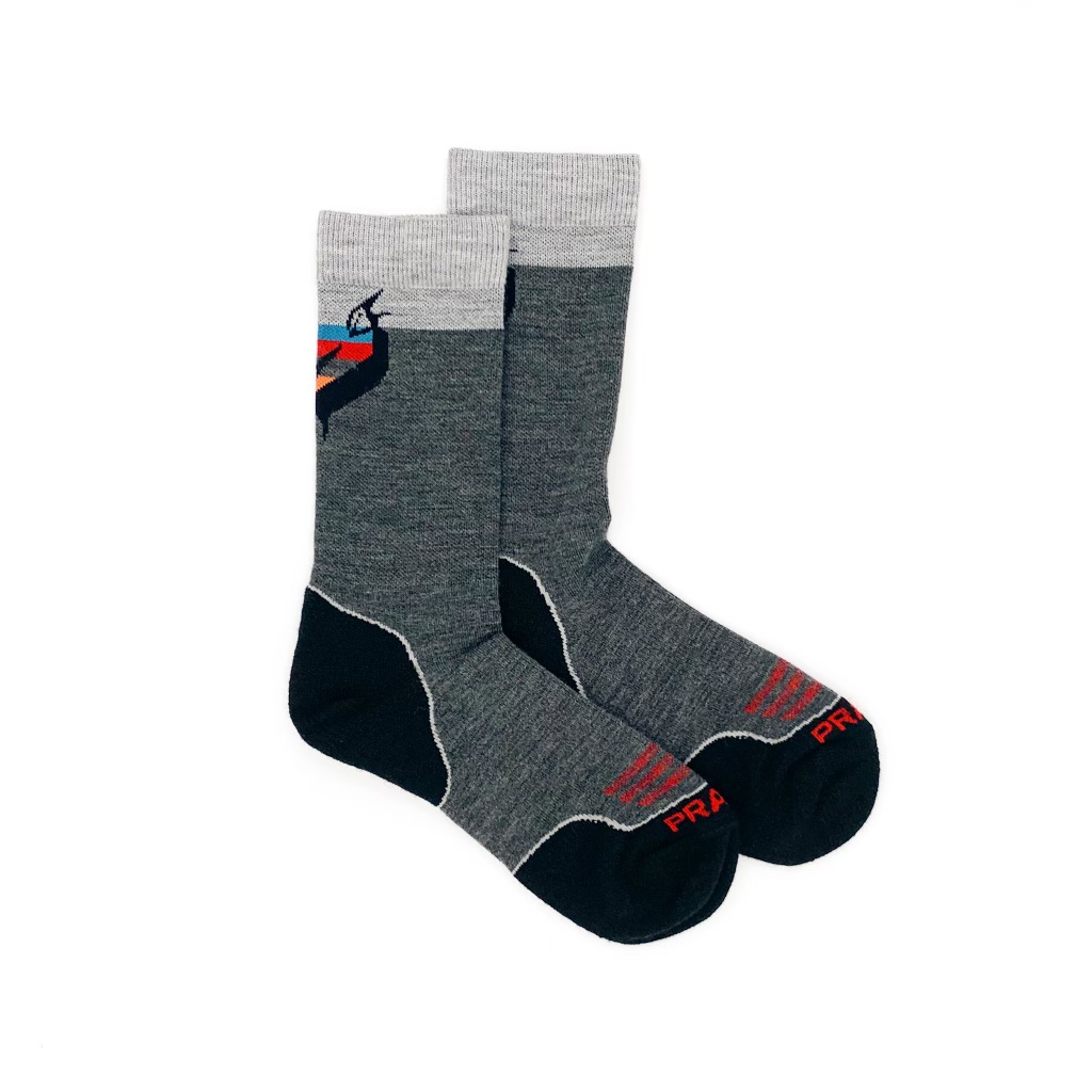 Prairybird Crew Socks - Grey